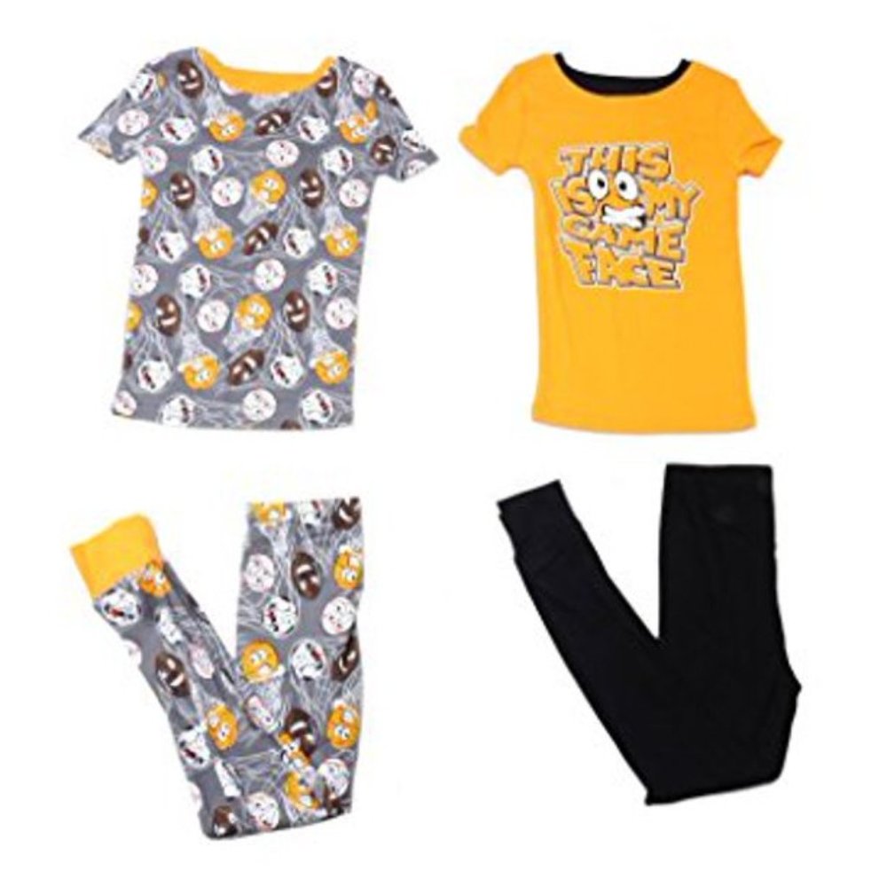 Boy Saint Eve Game Face Sports 4 PC Mix & Match Pajama Sleep Set Size 6